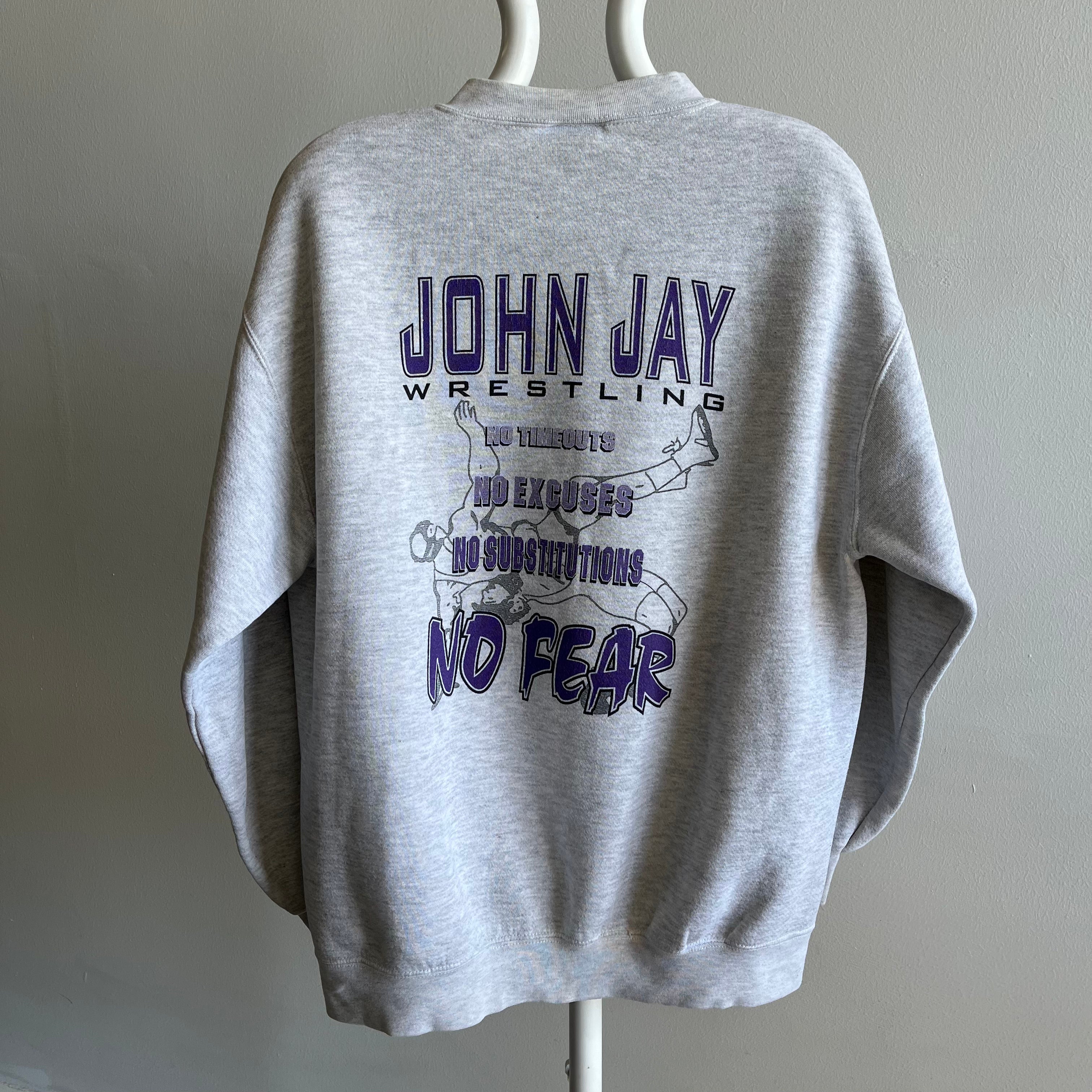 1990s John Jay Wrestling Front and Back Sweatshirt