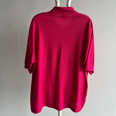 2000s Hot Pink Relaxed Fit Thin Polo Shirt