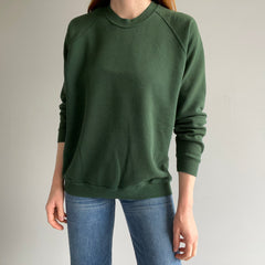 1980s Thinned Out Dark Green Sweatshirt by Jerzees