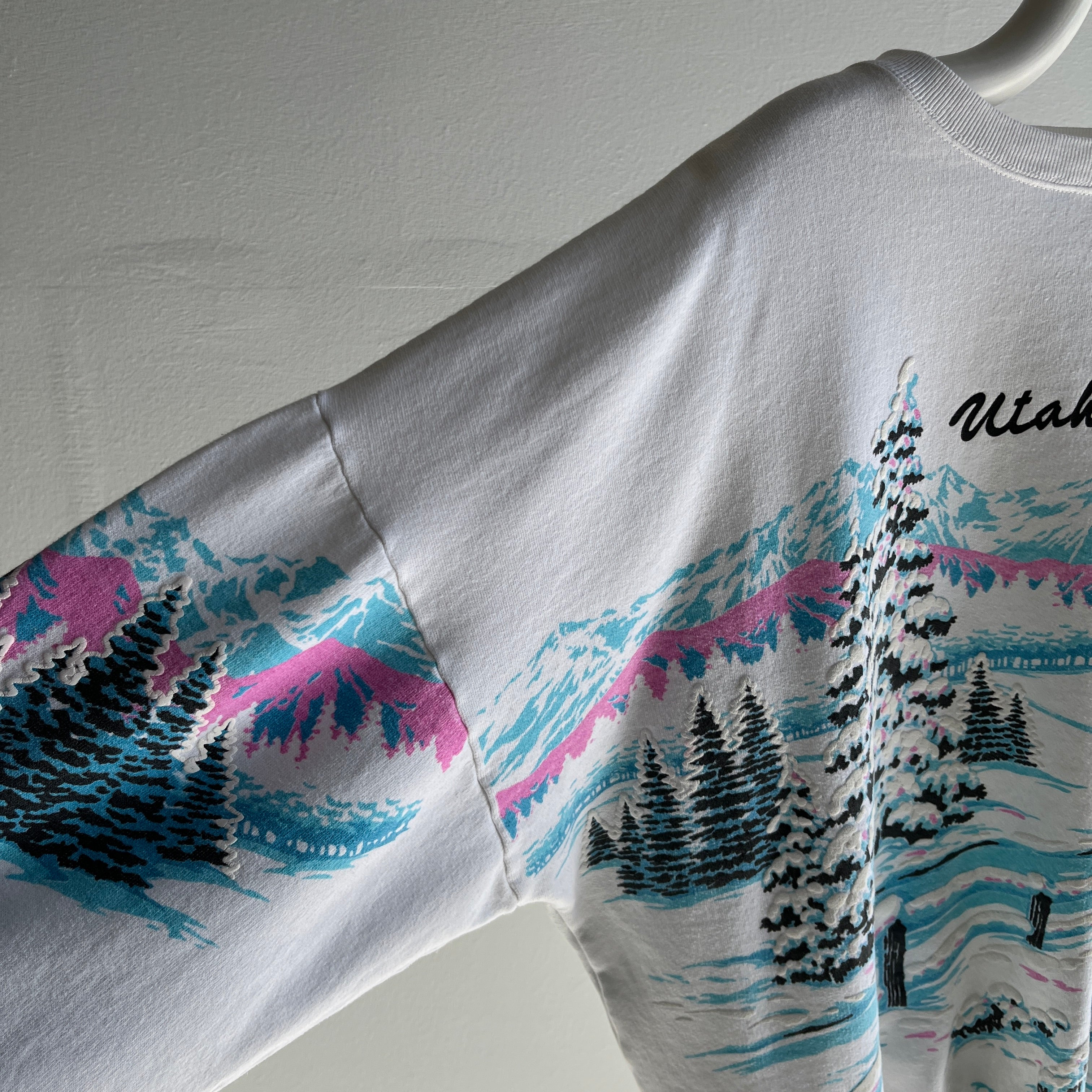 1990 Utah Winter Scape Wrap Around Sweatshirt