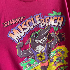 1992 Sharky's Muscle Beach Beat Up T-Shirt