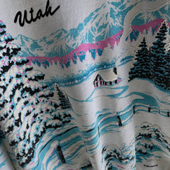 1990 Utah Winter Scape Wrap Around Sweatshirt