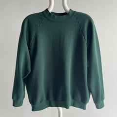 1980s Fir Green Blank Sweatshirt by FOTL - THIS