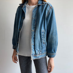 1980s Gitano Pleated Lightweight Denim Jean Jacket