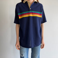 1980s Rainbow Polo T-Shirt - So Good
