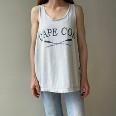 1980/90s Cape Code Tattered, Torn, Worn Cotton Tank Top