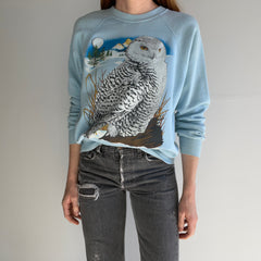 1980s Thinned Out Owl Sweatshirt by Bassett Walker