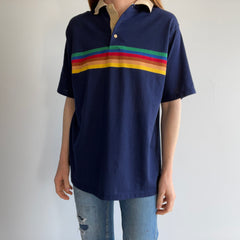 1980s Rainbow Polo T-Shirt - So Good