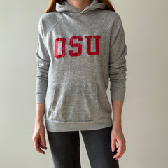 1970/80s OSU Ohio State University Thinned Out, Tattered And Worn Pullover Hoodie