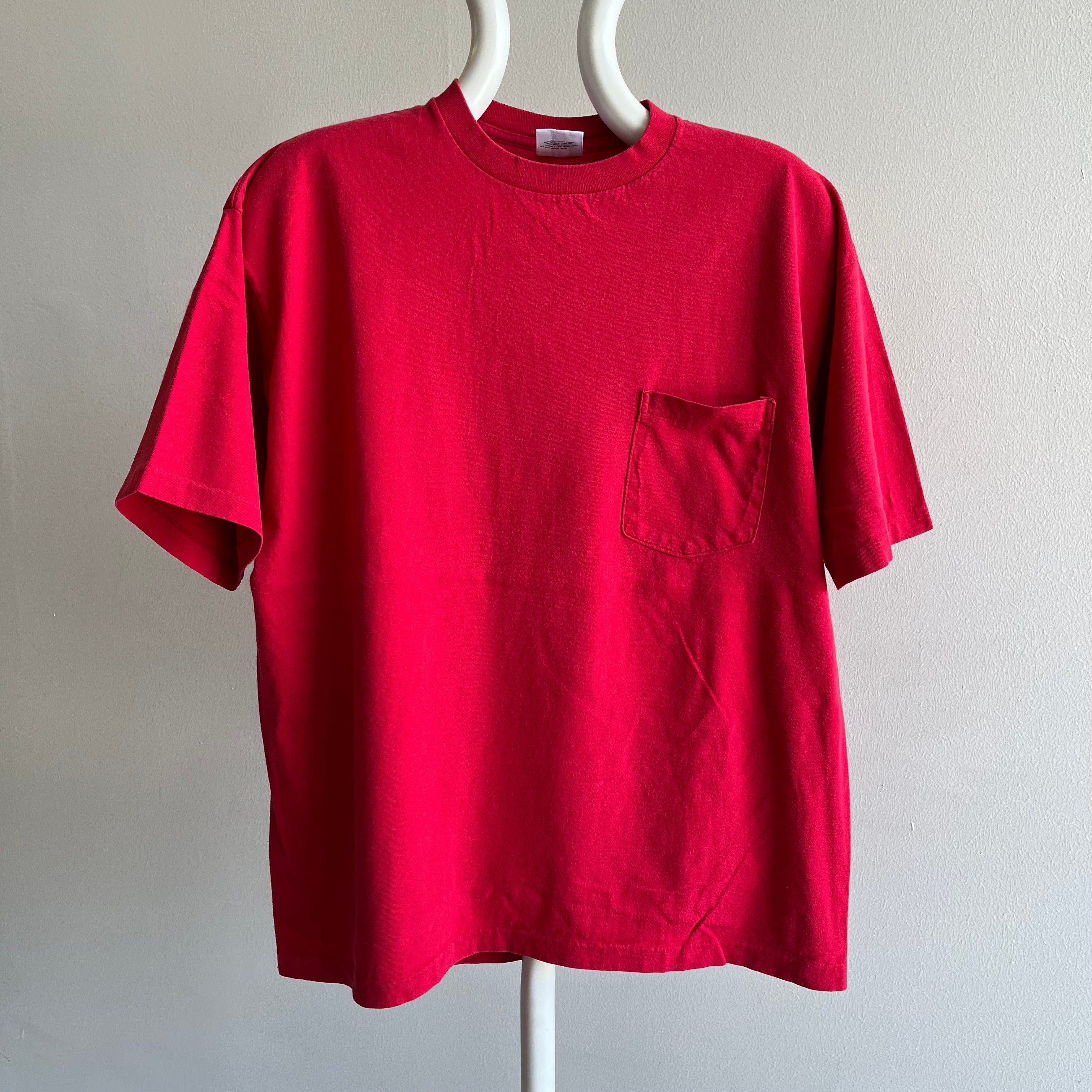 1990s USA Made Gap Red Pocket T-Shirt