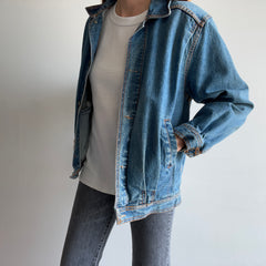 1980s Gitano Pleated Lightweight Denim Jean Jacket