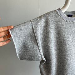 1980s Blank Cut Sleeve Gray Warm Up - Personal Collection