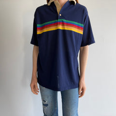 1980s Rainbow Polo T-Shirt - So Good