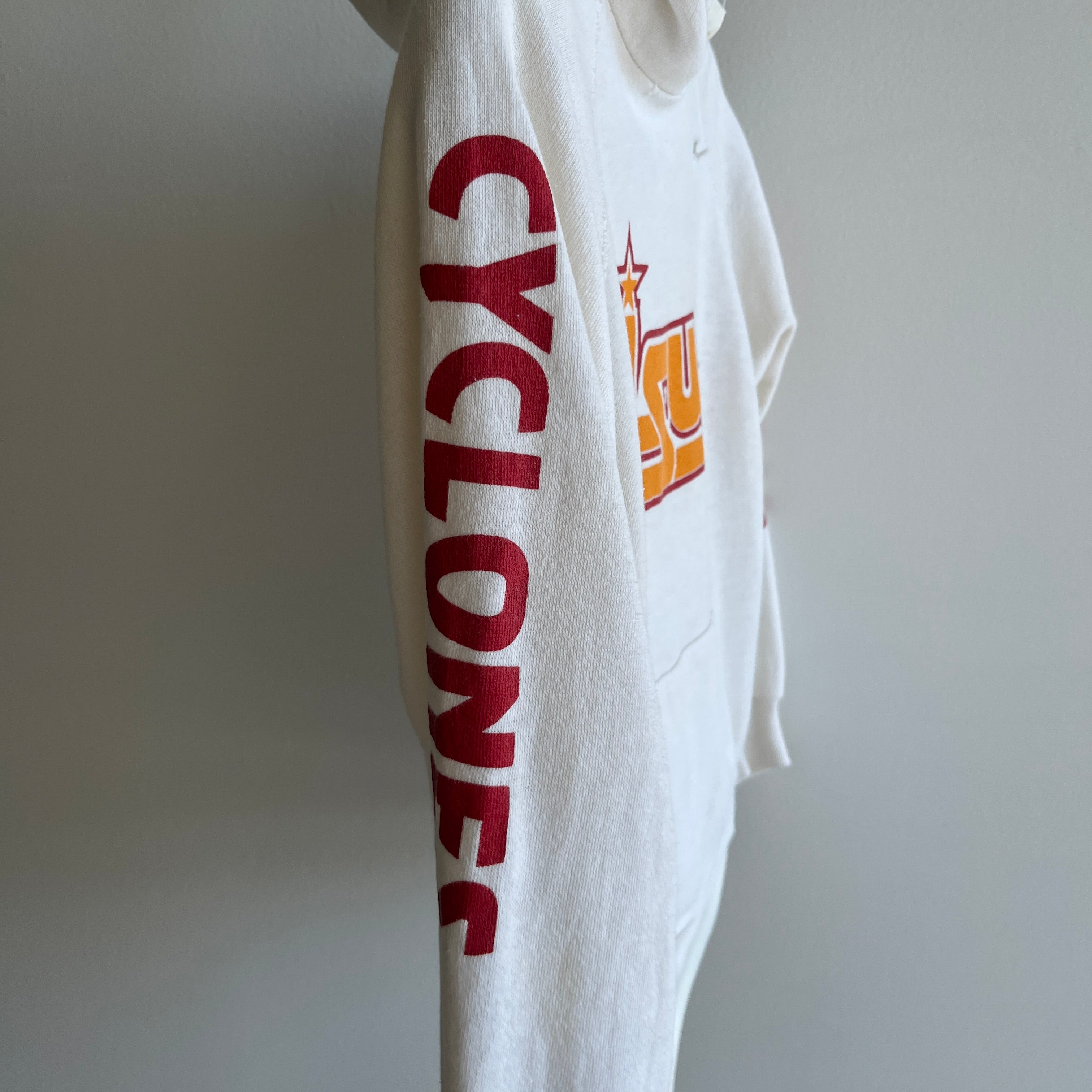 1980s Iowa State University Cyclones pull Over Hoodie