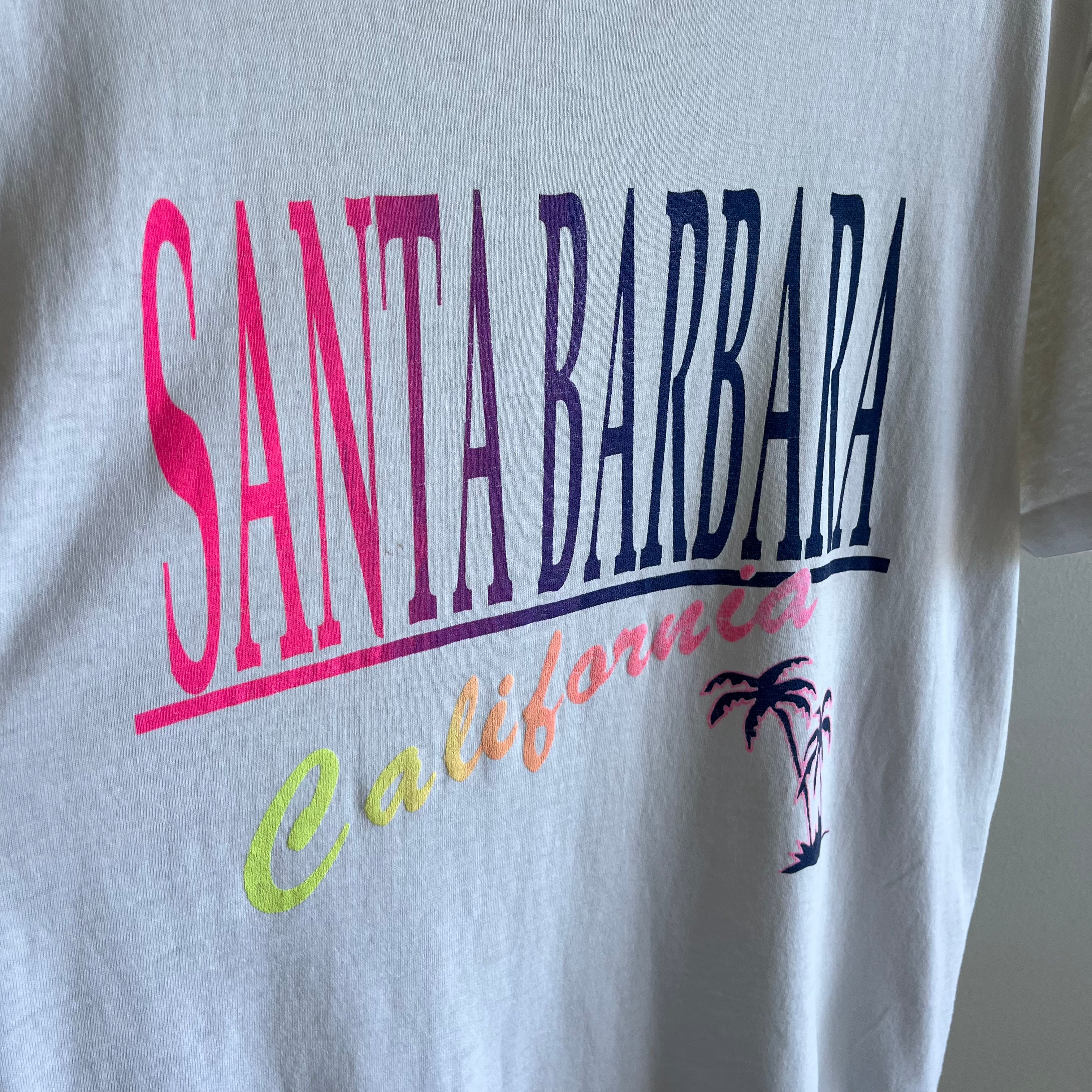 1980s Santa Barbara Thinned Out 50/50 Tourist T-Shirt by Screen Stars Best