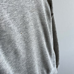 1970s Super Thin and Paint Stained Blank Gray Raglan - !!!!