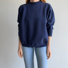 1990s Blank Navy Hanes Sweatshirt