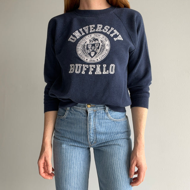 1970/80s University of Buffalo, New York Paint Stained Classic College Sweatshirt