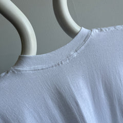 1980s Blank White Pocket Muscle T-Shirt