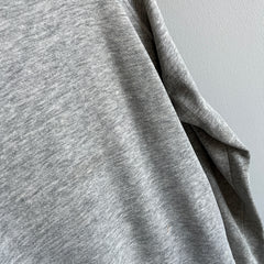 1970s Super Thin and Paint Stained Blank Gray Raglan - !!!!