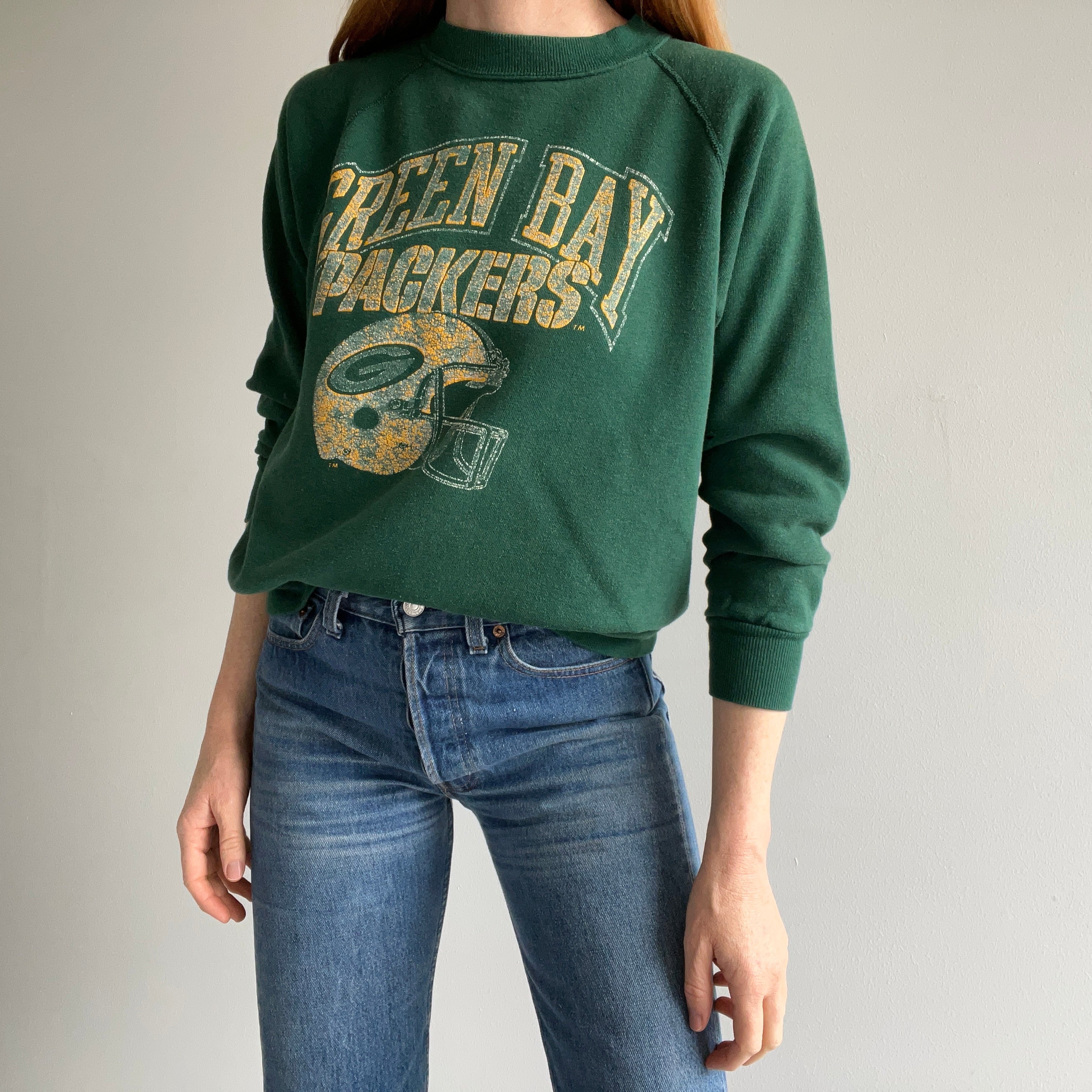 1970/80s Champion Blue Bar Green Bay Packers Sweatshirt – Red Vintage Co