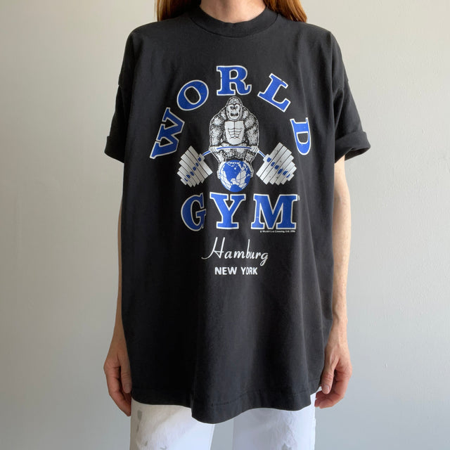 1996 World Gym Hamburg, New York T-Shirt THE.BACK.SIDE!!!!!!