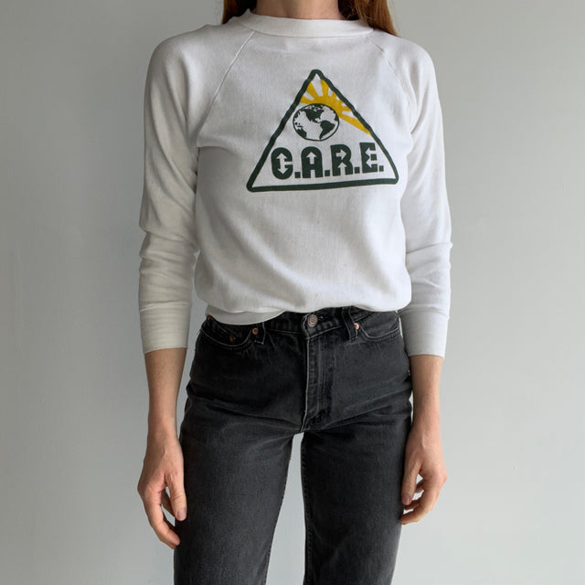 1980s C.A.R.E. Nicely Stained Sweatshirt by Healthknit