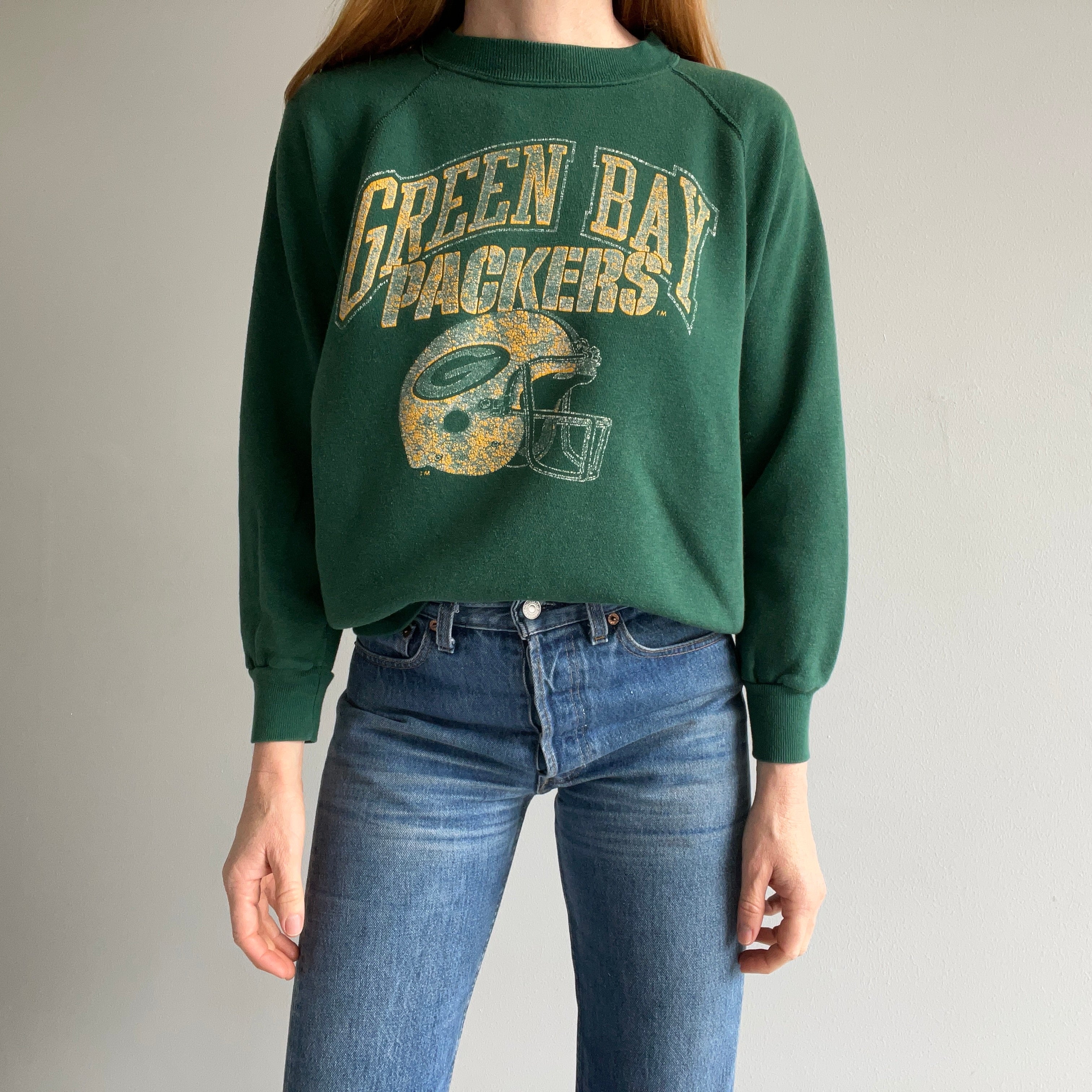 green bay packers vintage crewneck