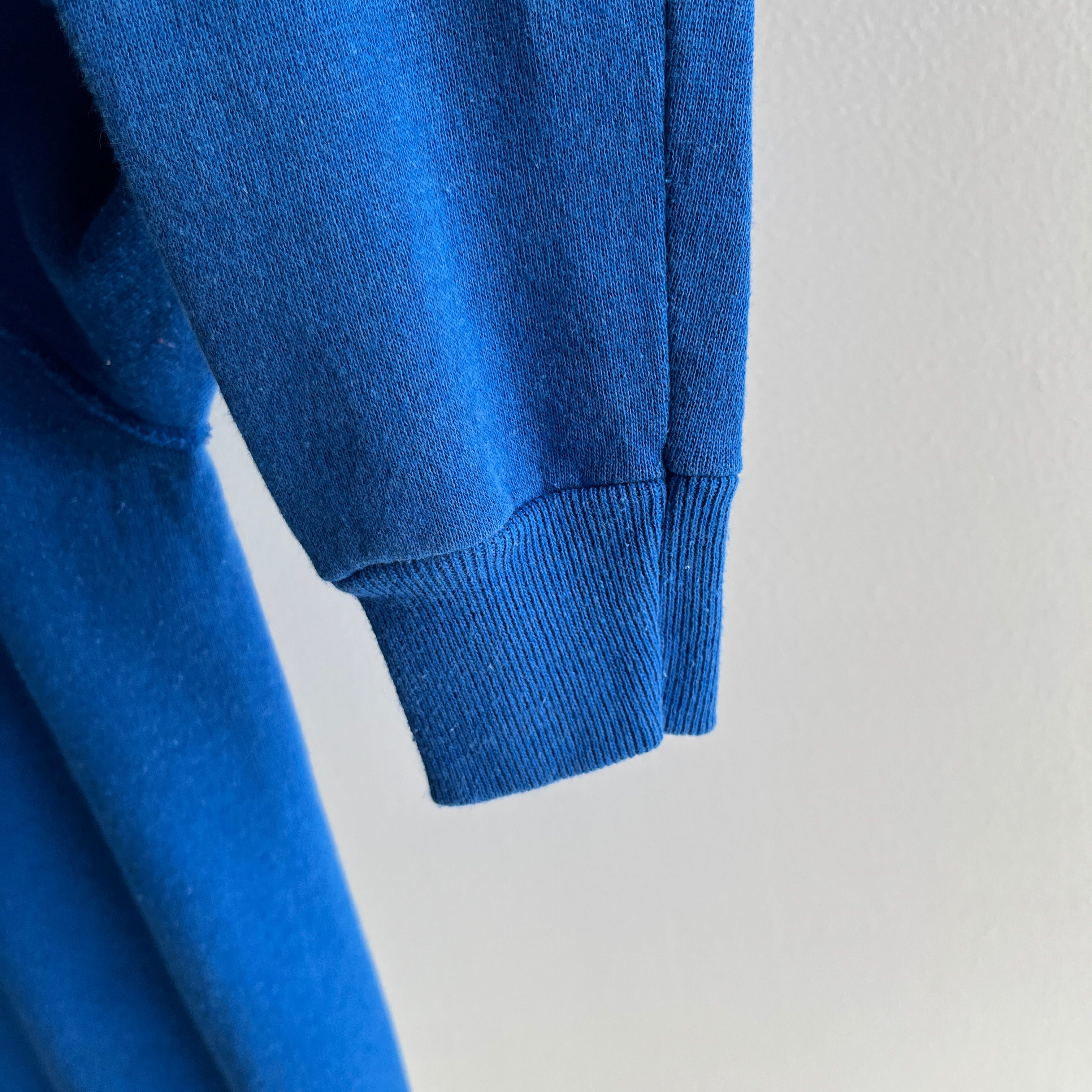1980s Royal Blue Blank Sweatshirt by Hanes