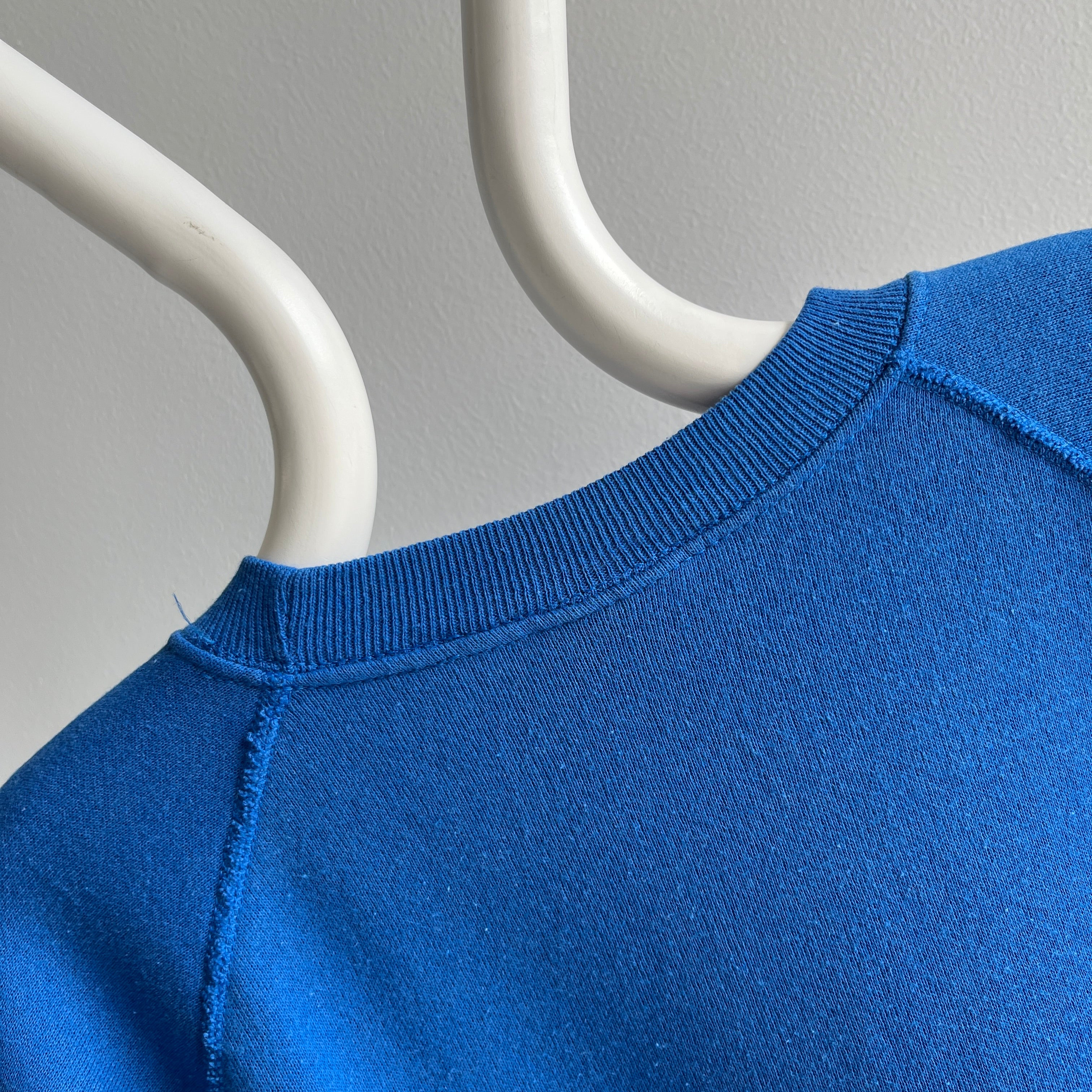 1980s Royal Blue Blank Sweatshirt by Hanes