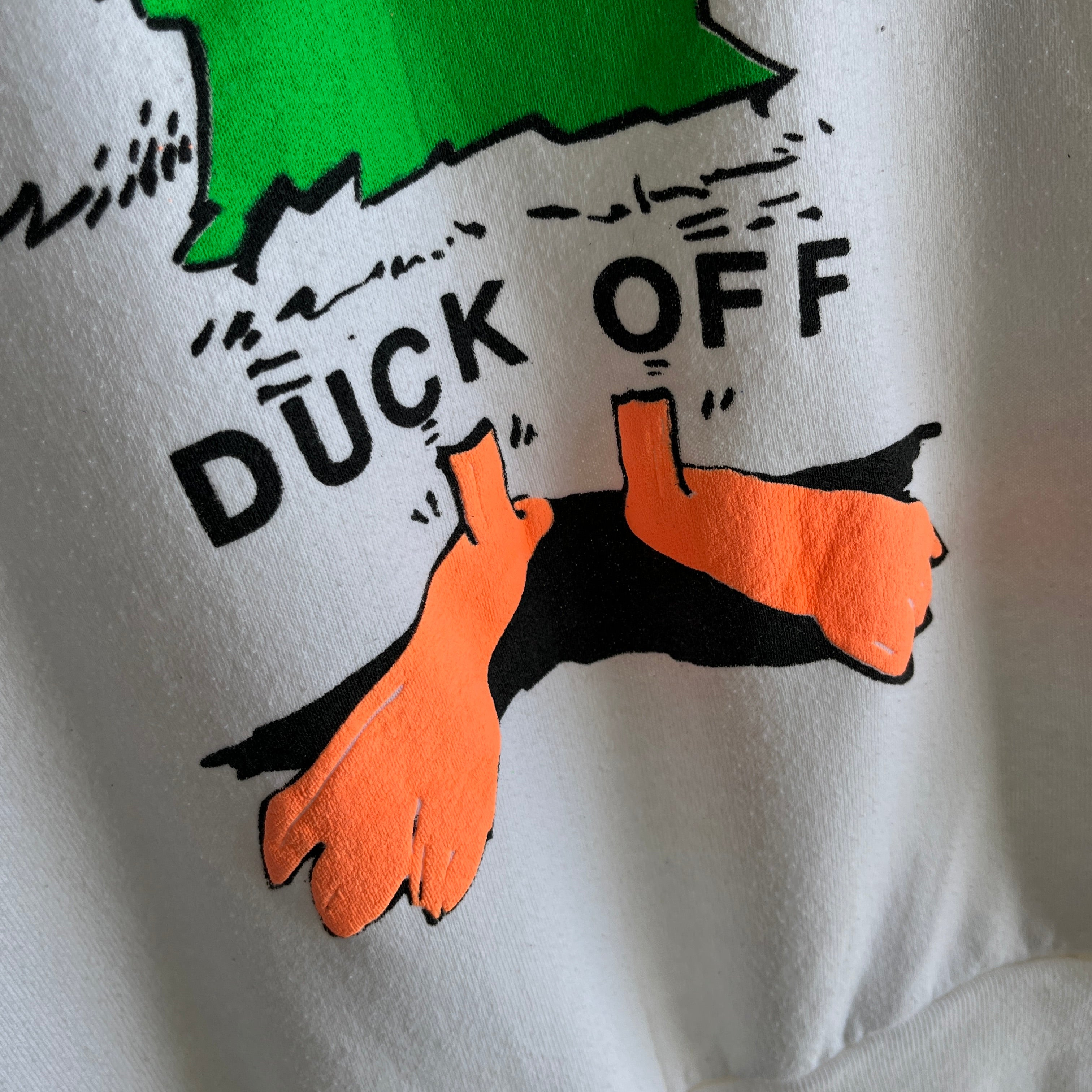 1980s Duck Off Sweatshirt - !!!!