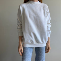 1980s Blank White Sweatshirt