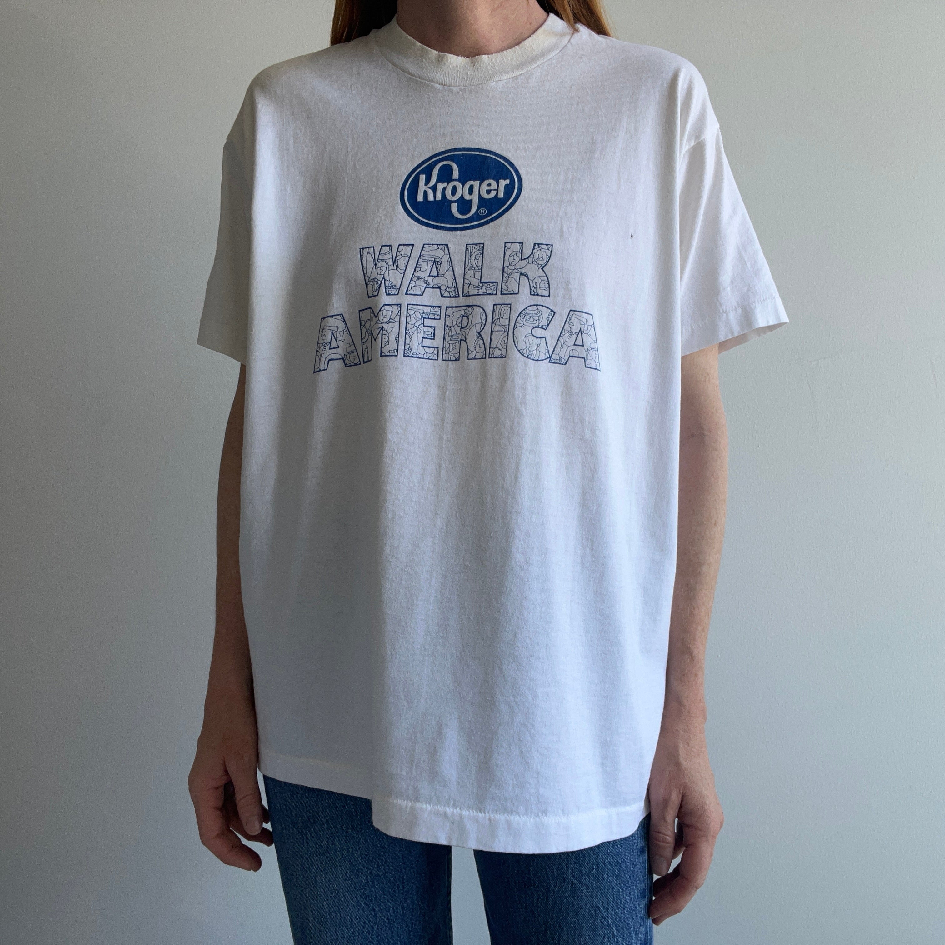 1980s Kroger Market Walk America Aged T-SHirt by Screen Stars