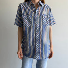 1980/90s Rustler Short Sleeve Striped Western Shirt