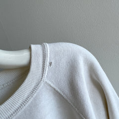 1970s Super Stained in The Best Ways Luxurious White/Ecru Sweatshirt - I want this!