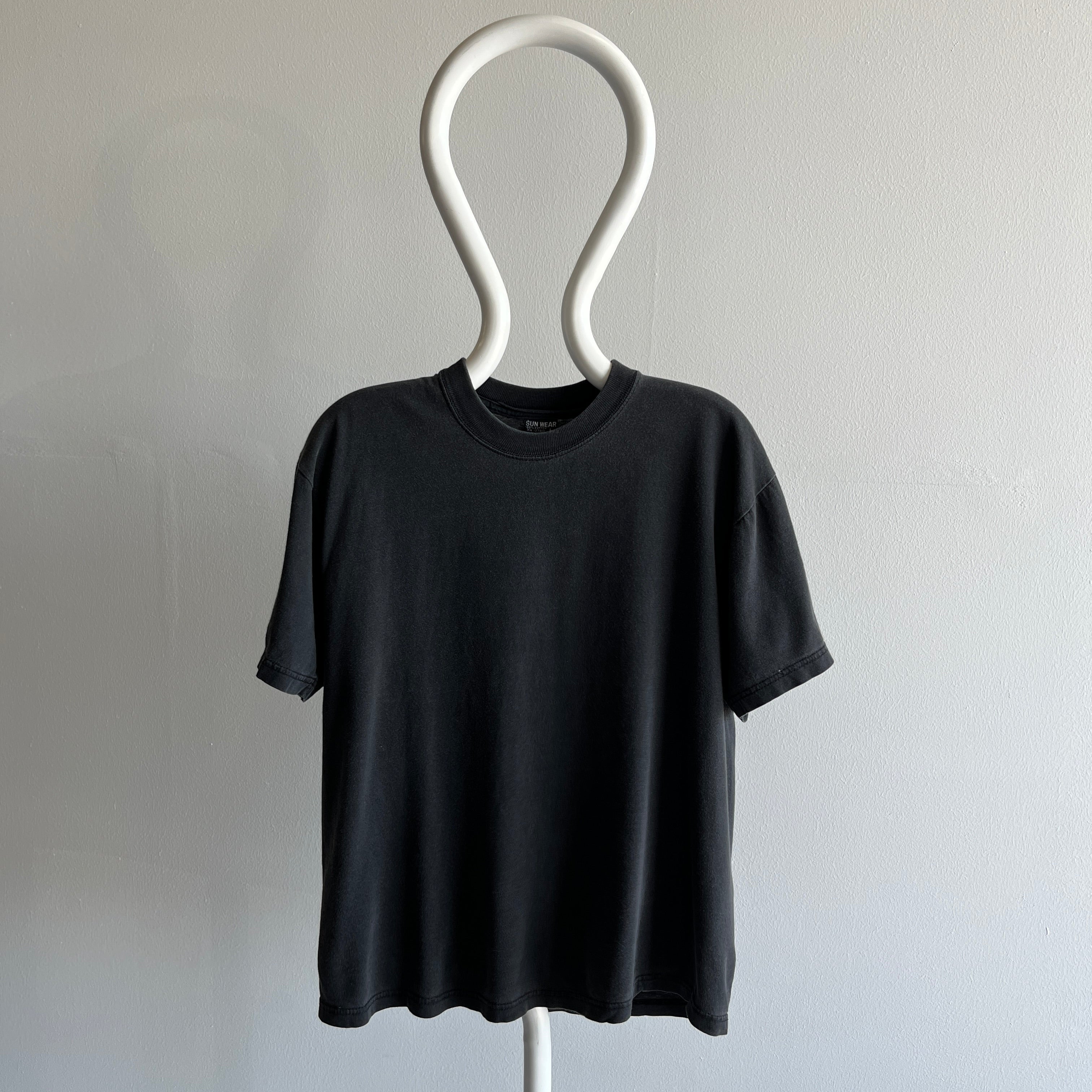 1990/2000s Blank Black Cotton T-Shirt