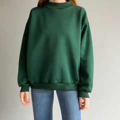 1980s Dark Green Sweatshirt with a Slight Sheen