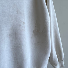 1970s Super Stained in The Best Ways Luxurious White/Ecru Sweatshirt - I want this!