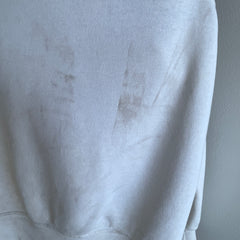 1970s Super Stained in The Best Ways Luxurious White/Ecru Sweatshirt - I want this!