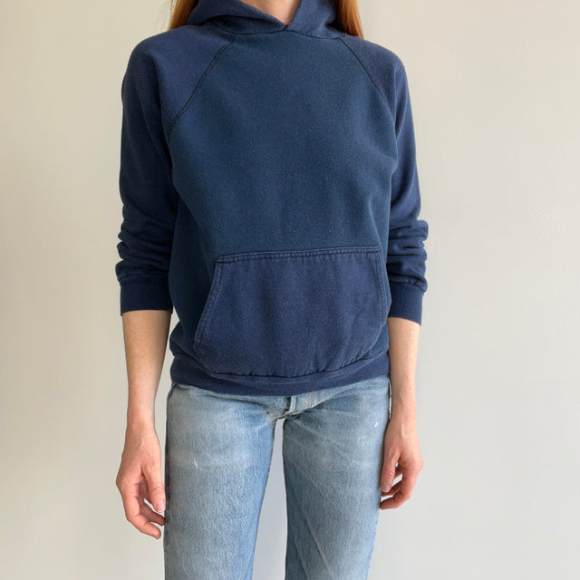 1980s Two Tone Navy (It's Subtle) Pullover Hoodie