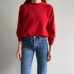 1970s Collectible Deep Red Raglan with Contrast Stitching and Shorter Short Sleeves by Sportswear