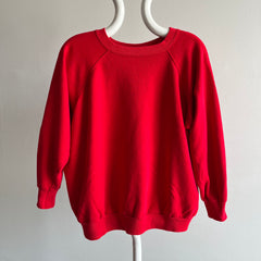 1980s MacGregor Blank Red Raglan Sweatshirt