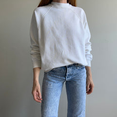 1980s Blank White Sweatshirt