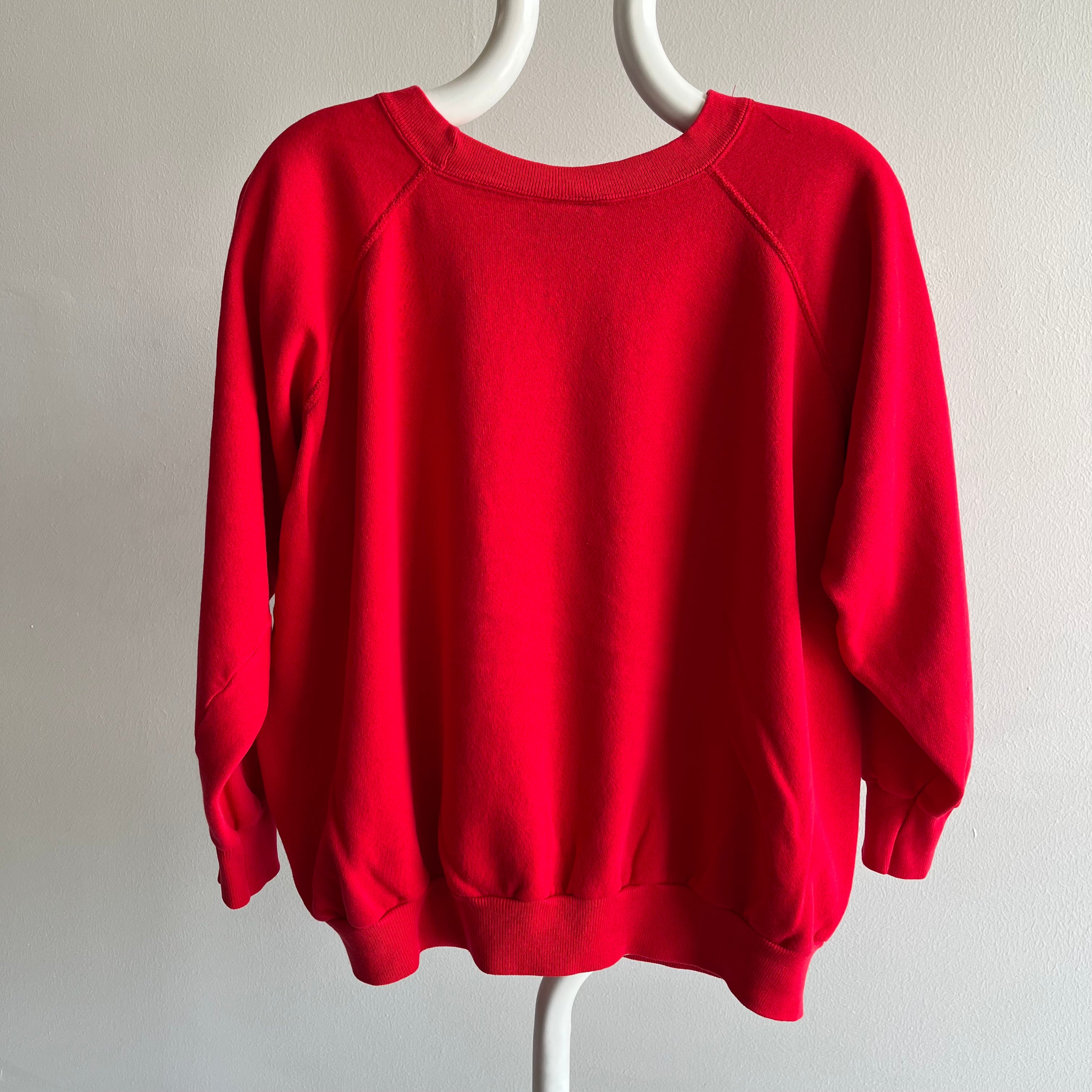 1980s MacGregor Blank Red Raglan Sweatshirt