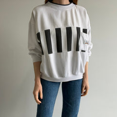 1980s Blank and White Pocket Sweatshirt