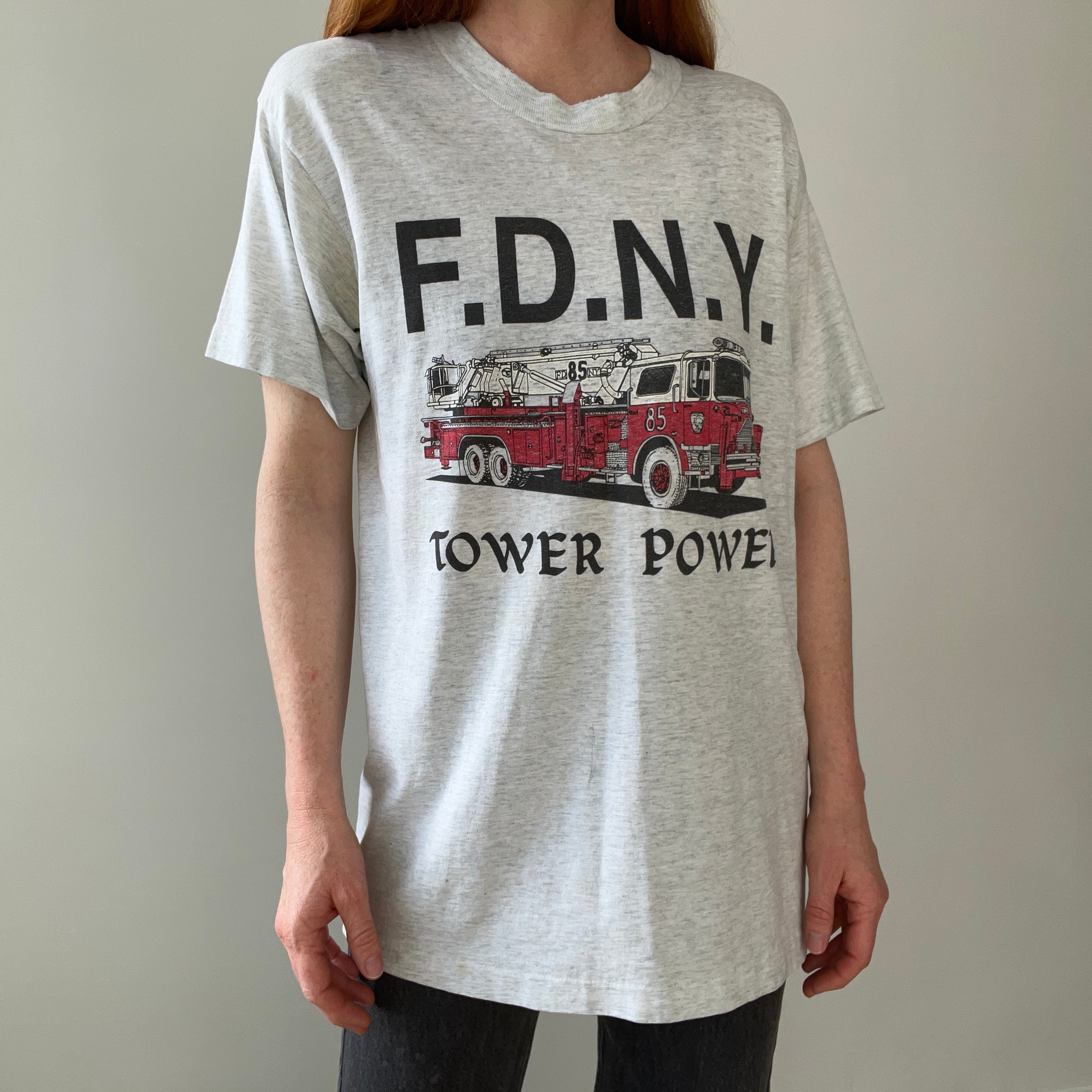 1980/90s FDNY Thinned Out and Thrashed T-Shirt by Screen Stars