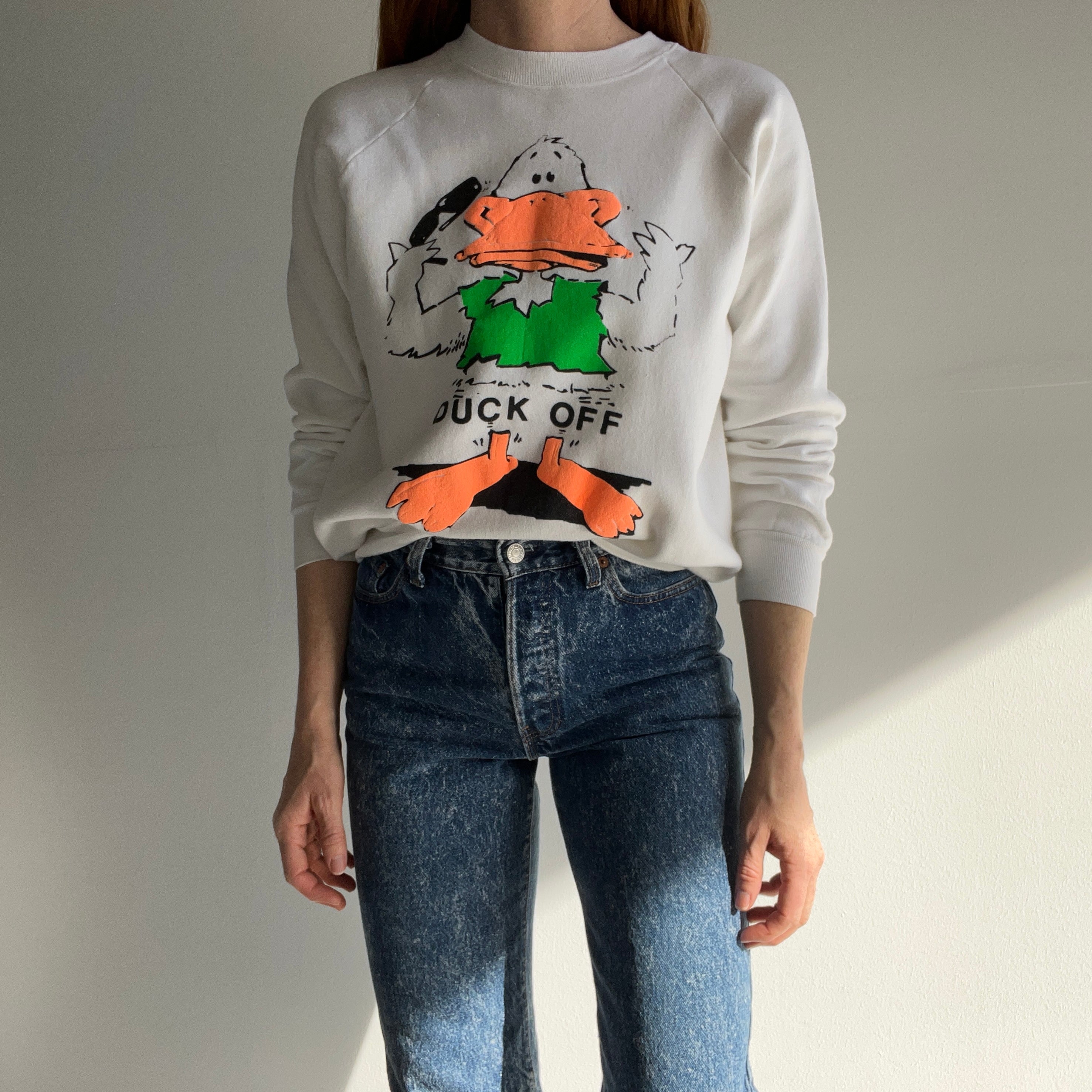 1980s Duck Off Sweatshirt - !!!!