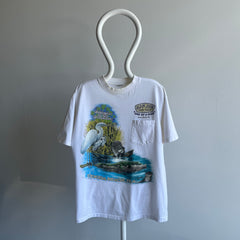 1980/90s Extinction in the Everglades Ron Jon Front and Back Pocket Shirt