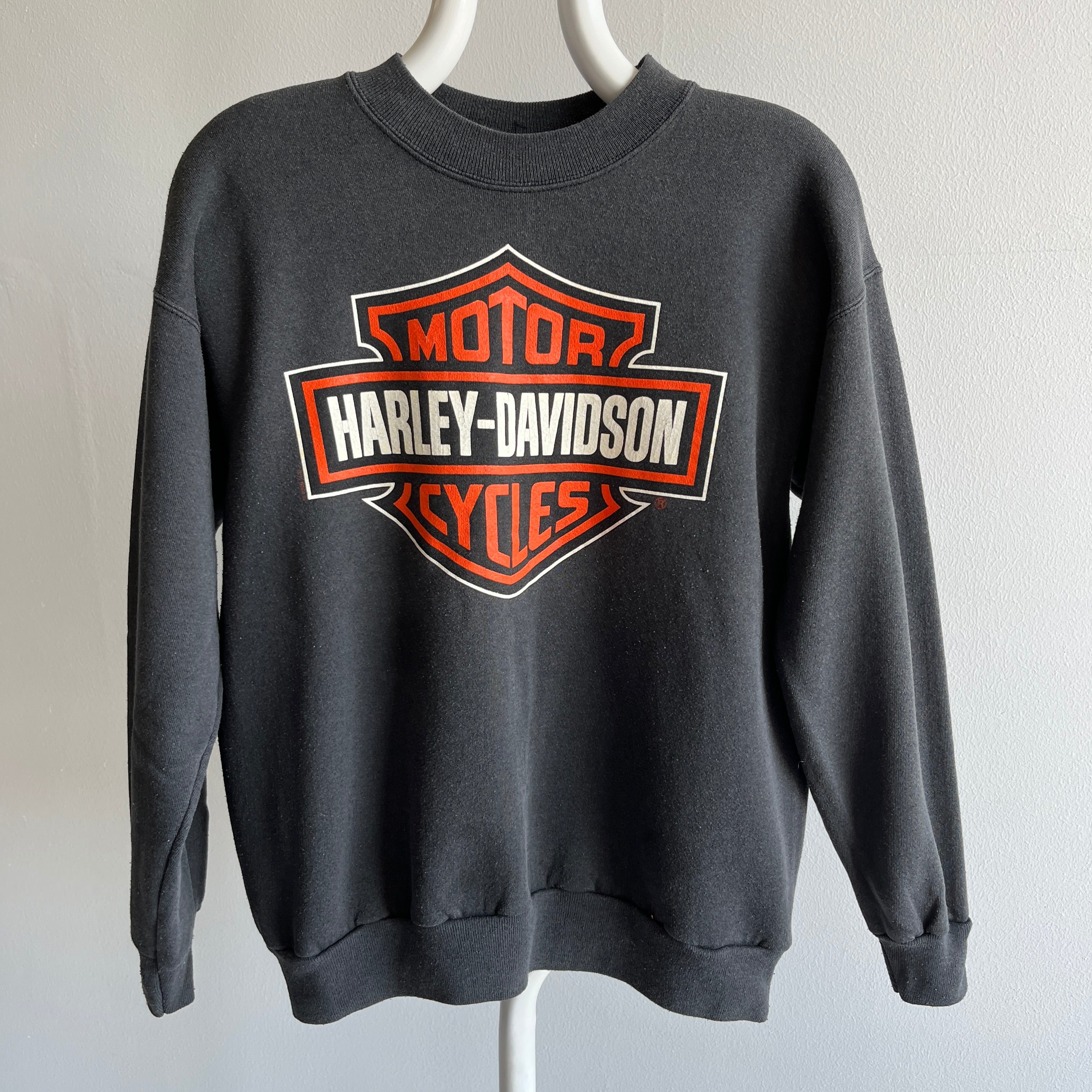 1990s Harley - Moroney's Newburgh, NY Sweatshirt - COLLECTIBLE