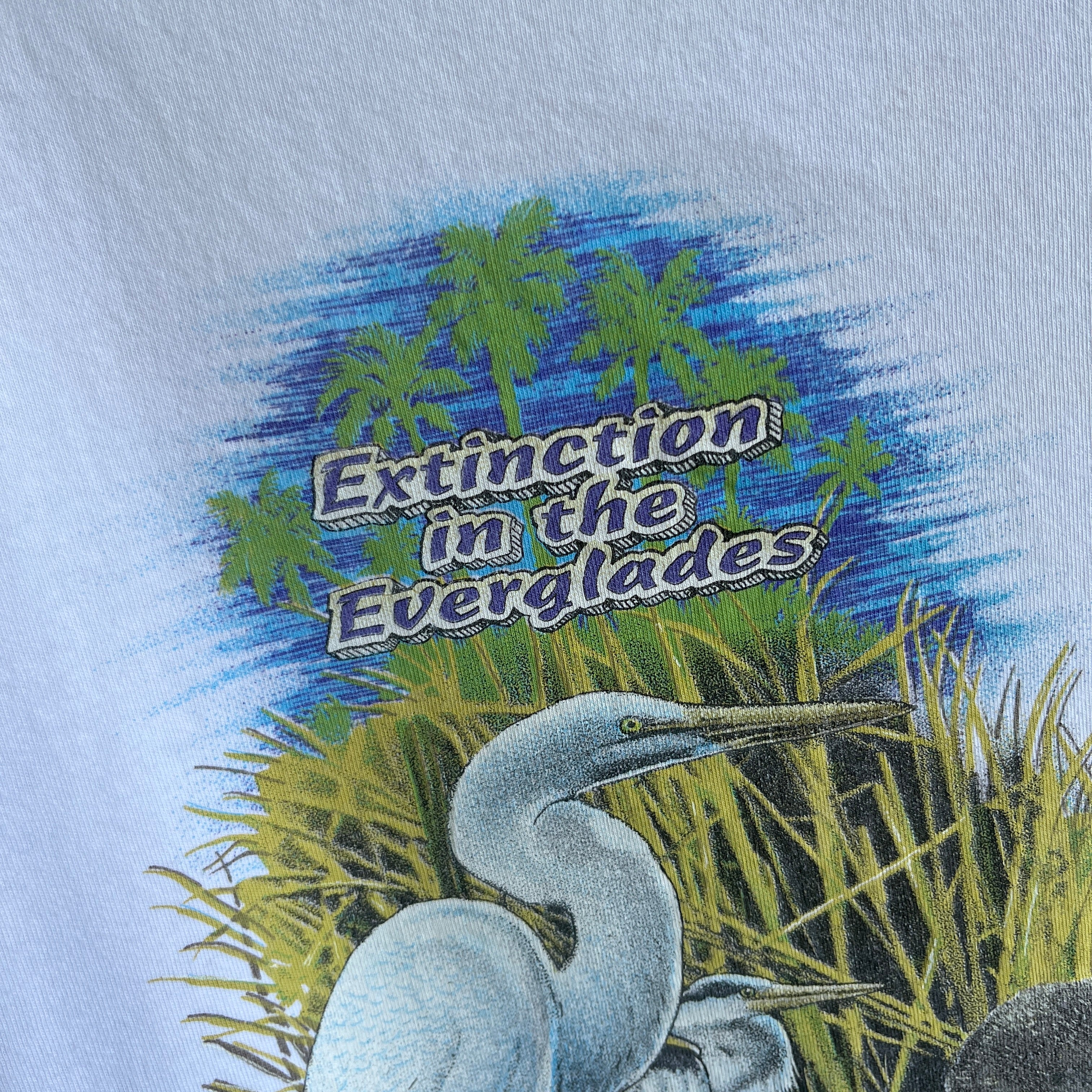 1980/90s Extinction in the Everglades Ron Jon Front and Back Pocket Shirt